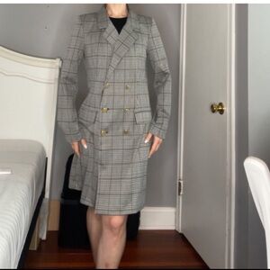 plaid trench coat